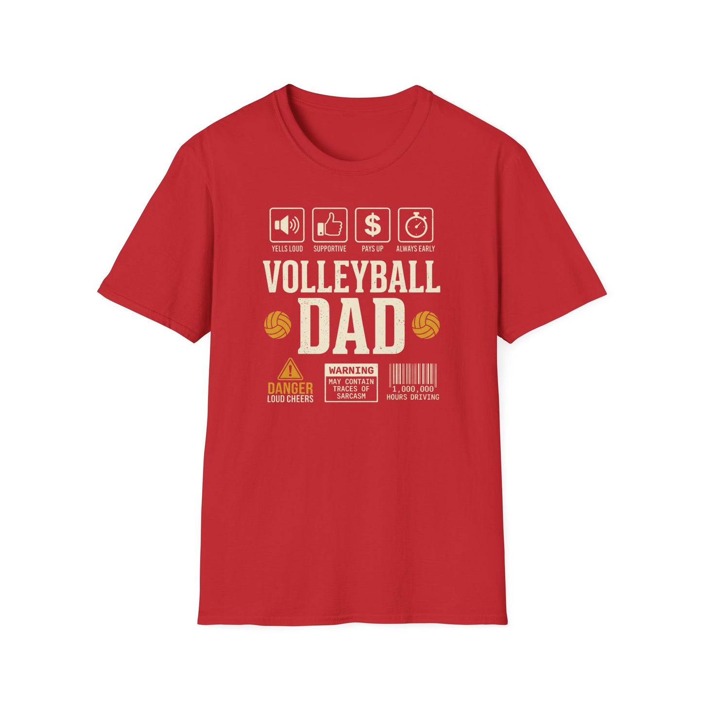 Volleyball dad warning sarcasm T-Shirt