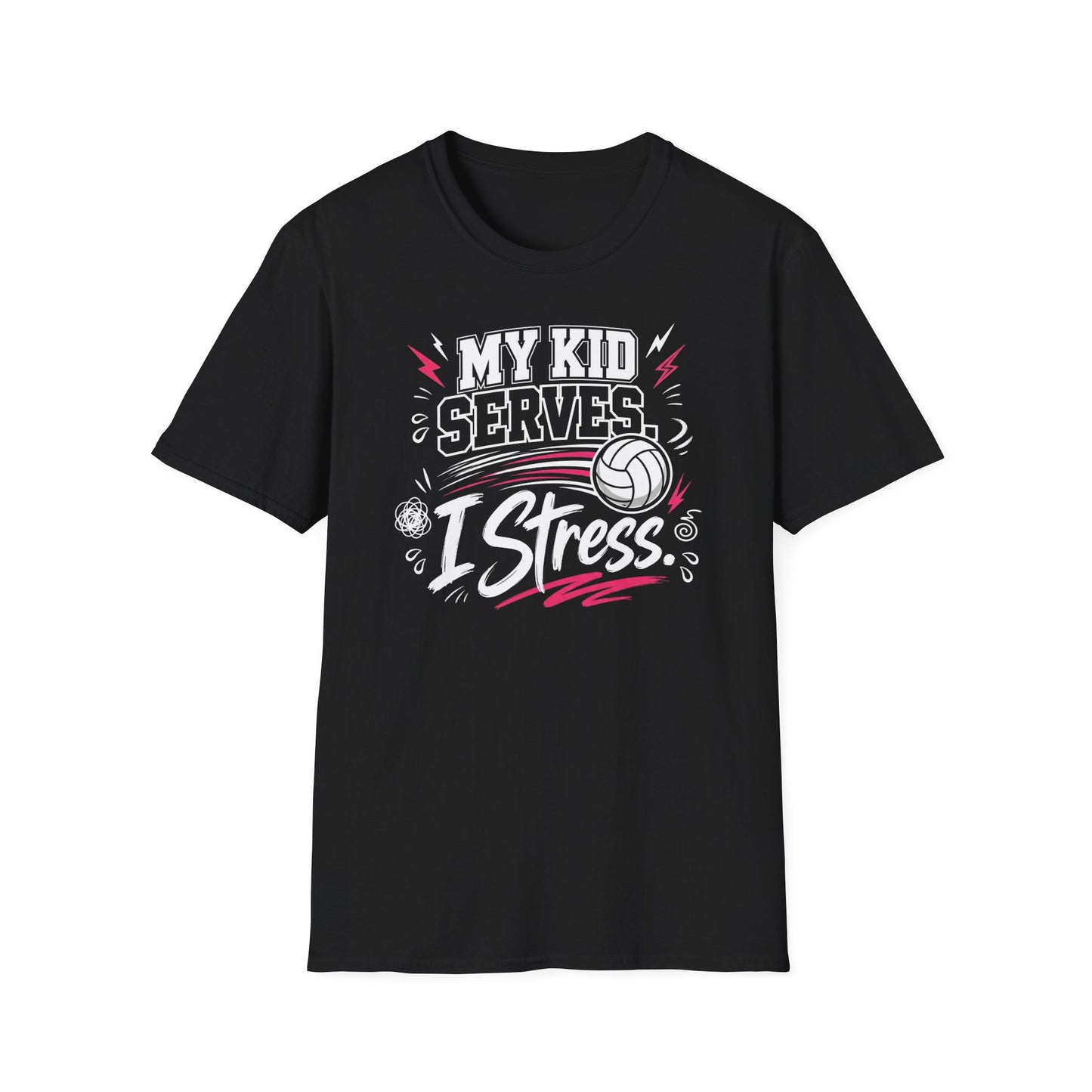 My kid serves I stress volleyball T-Shirt