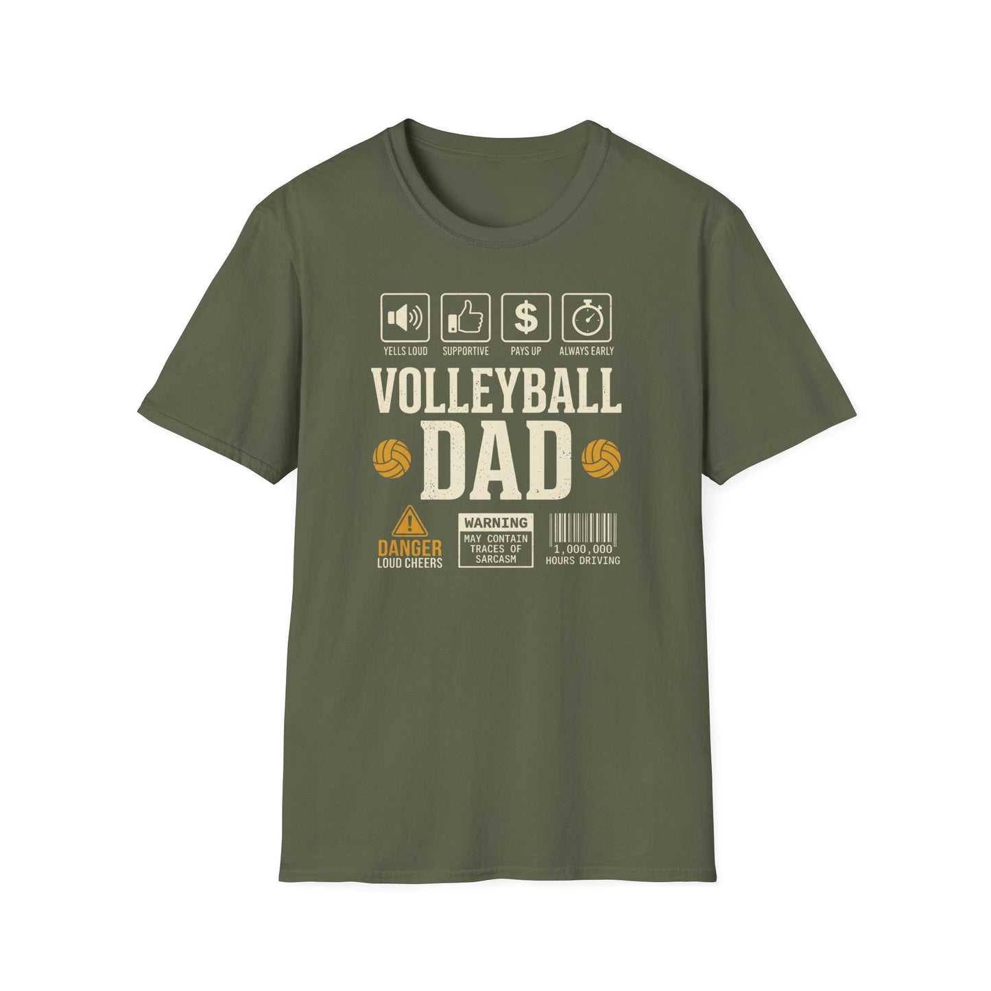 Volleyball dad warning sarcasm T-Shirt