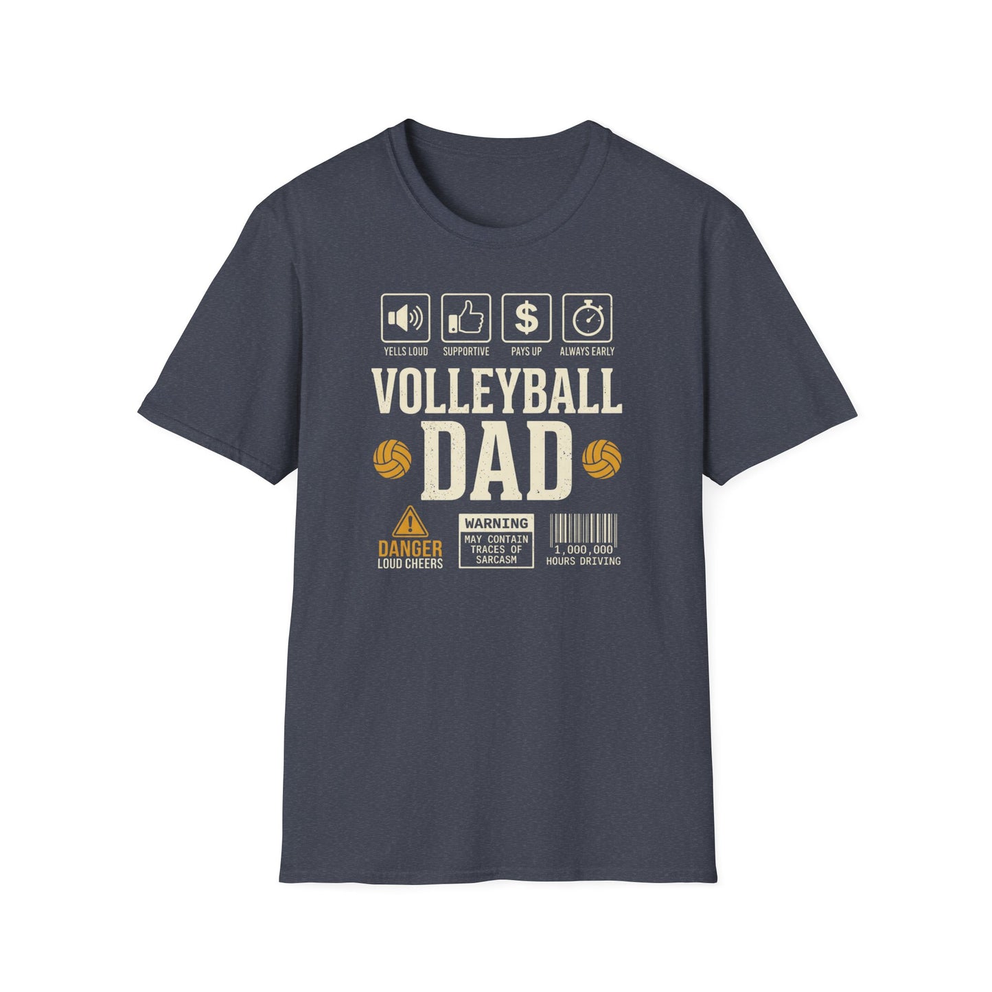 Volleyball dad warning sarcasm T-Shirt