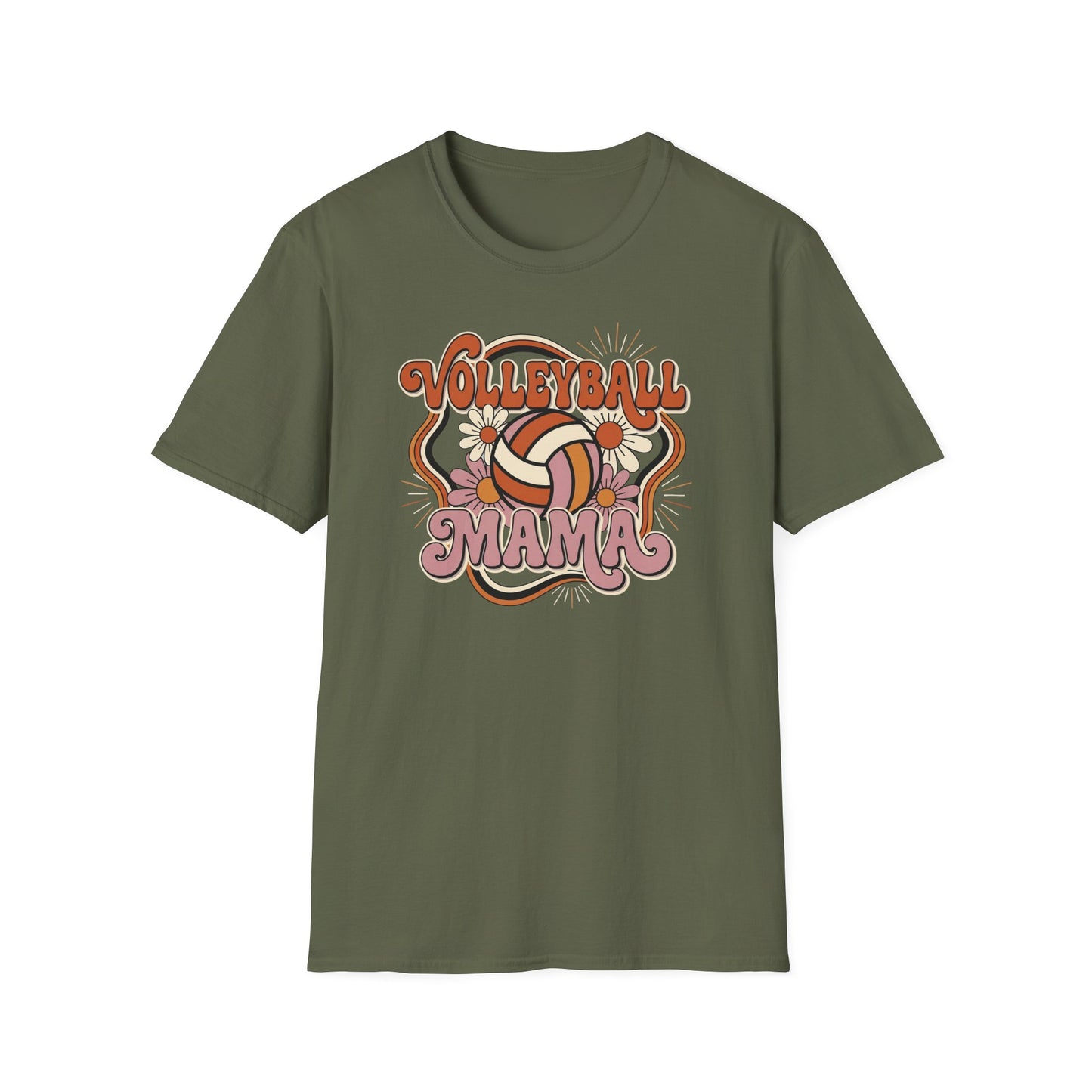 Volleyball mama flowers T-Shirt